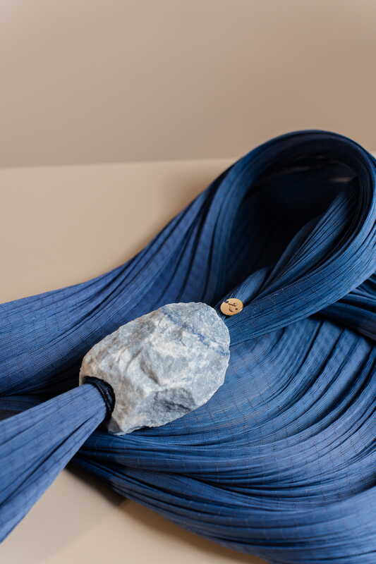 Colar de mesa Azul com Quartzo azul